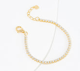 Affinity Diamonds Thin Tennis Bracelet Sterling Silver, 7-1/4"